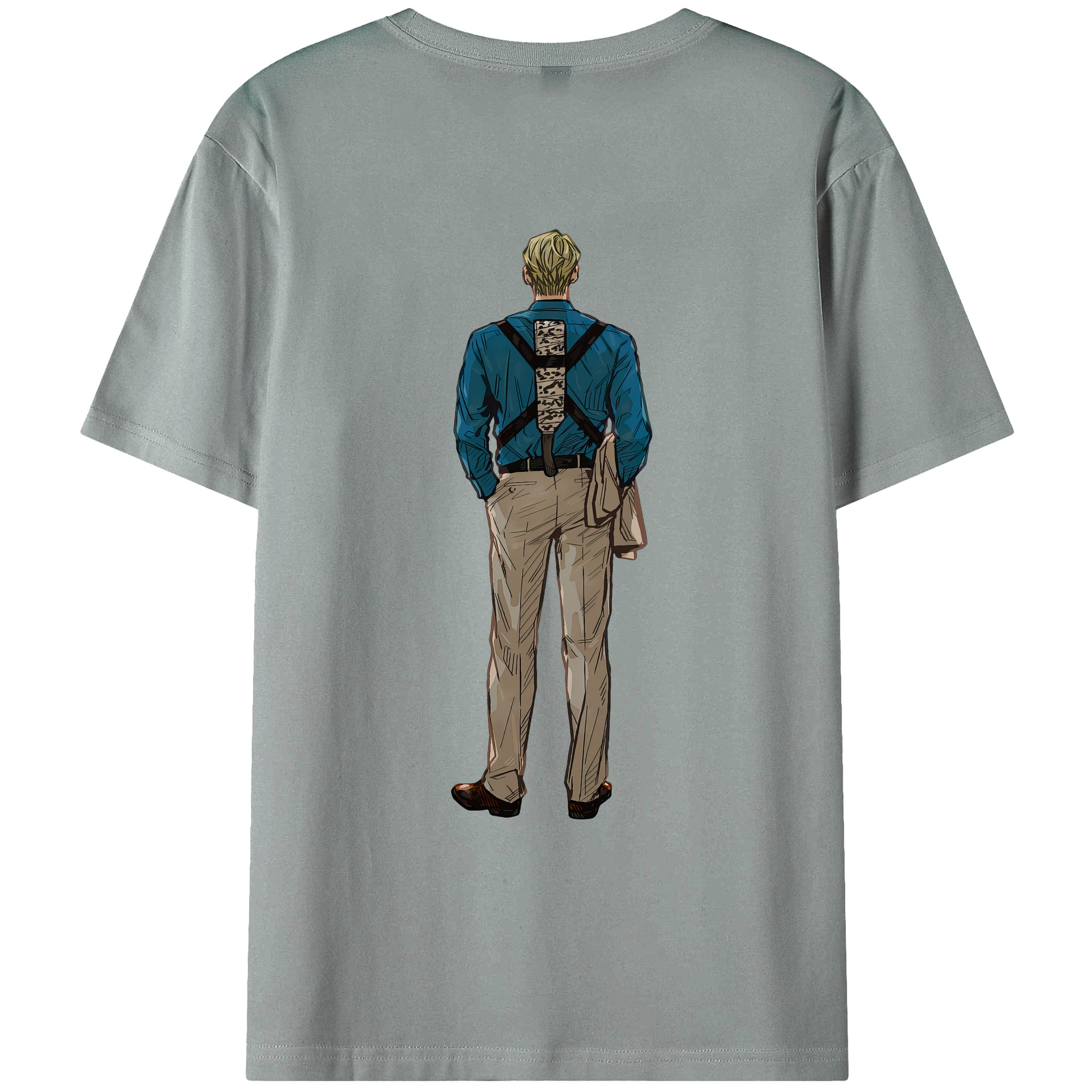 （画像用） 呪術廻戦 Jujutsu Kaisen 綿100％ メンズ半袖Tシャツ（バックプリント） 通気性